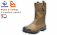 EMMA MERULA Hoch & Tiefbau gefütterte S3 Sicherheitsstiefel mit Schaffell 48