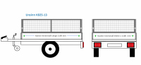 Unsinn Anhängeraufbau K825-13 2100 x 1100 Laubgitter...