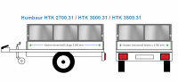 Humbaur Anhängeraufbau HTK 31, 3140 x 1750 Bordwanderhöhung 60 cm BLECH verzinkt ALU