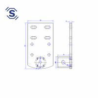 Universal Stützenadapter mit Rundrohr, passend für alle Anhänger auch Saris, Lochkreis 50 x 50 mm und 80 x 80 mm