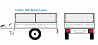 Neptun Anhängeraufbau N35 322-2 Kipper, 3220 x 1710