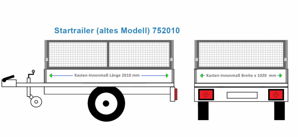 Laubgitter 60 cm Humbaur Anhängeraufbau Startrailer (alt) 752010, 2010 x 1020