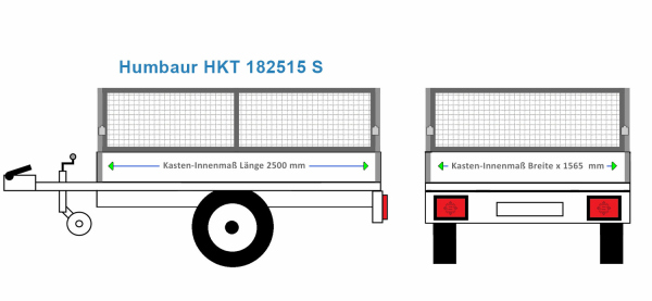 Laubgitter Humbaur Anhängeraufbau HKT 182515 S, 2500 x 1565