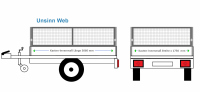 Laubgitter Unsinn Anhängeraufbau UDK 2630 - 13 - 1750, 3060 x 1750