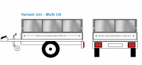 Blechbordwand Variant Anhängeraufbau Uni - Multi U4,...