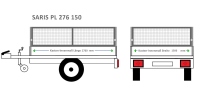 Laubgitter Saris Anhängeraufbau PL 276 150, 2760  x...
