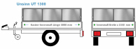 Blechbordwand Unsinn Anhängeraufbau UT 1300, 3000 x...